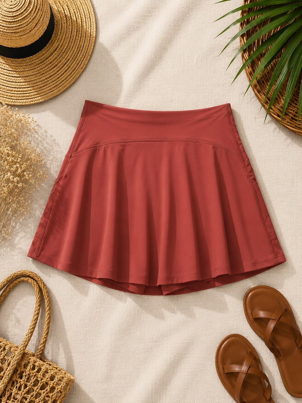 NWT Old Navy Active PowerSoft High-Rise Flouncy Skort Cherry Birch Size M